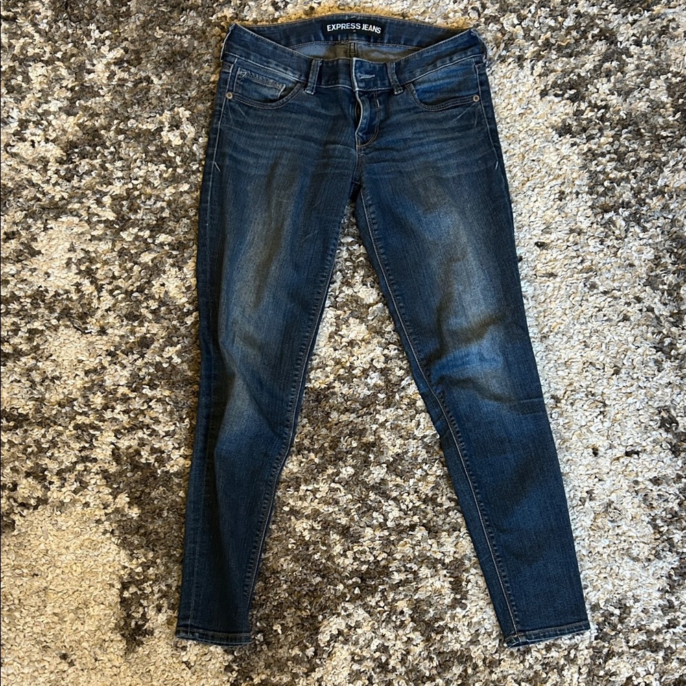 Express Dark Blue Women's Skinny Jeans